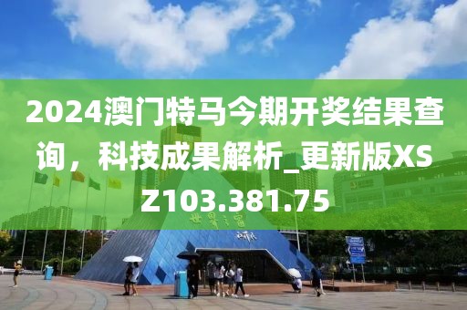 2024澳门特马今期开奖结果查询，科技成果解析_更新版XSZ103.381.75