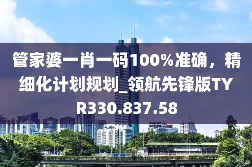 管家婆一肖一码100%准确，精细化计划规划_领航先锋版TYR330.837.58