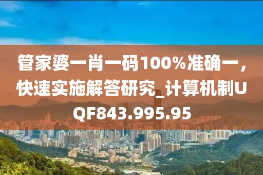 管家婆一肖一码100%准确一，快速实施解答研究_计算机制UQF843.995.95