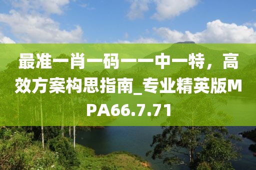 最准一肖一码一一中一特，高效方案构思指南_专业精英版MPA66.7.71