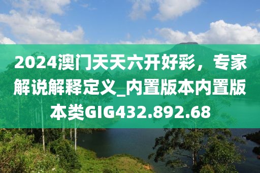 2024澳门天天六开好彩，专家解说解释定义_内置版本内置版本类GIG432.892.68