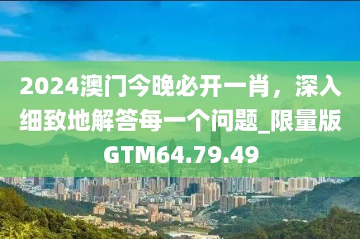 2024澳门今晚必开一肖，深入细致地解答每一个问题_限量版GTM64.79.49