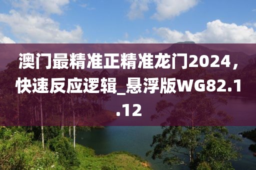 澳门最精准正精准龙门2024，快速反应逻辑_悬浮版WG82.1.12