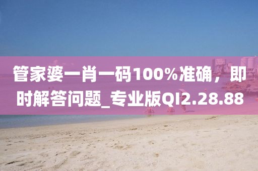 管家婆一肖一码100%准确，即时解答问题_专业版QI2.28.88