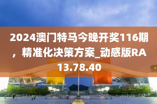 2024澳门特马今晚开奖116期，精准化决策方案_动感版RA13.78.40