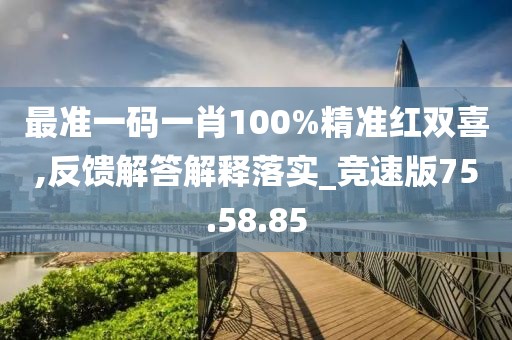 最准一码一肖100%精准红双喜,反馈解答解释落实_竞速版75.58.85