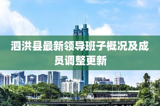 泗洪县最新领导班子概况及成员调整更新