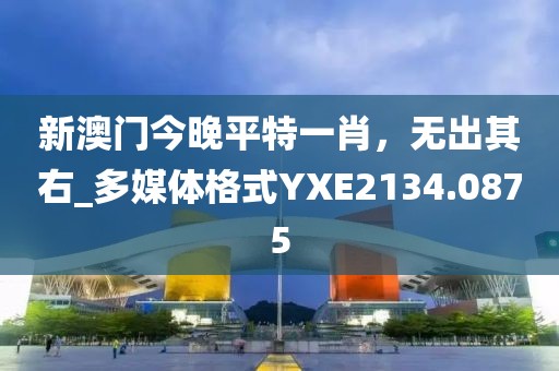 新澳门今晚平特一肖，无出其右_多媒体格式YXE2134.0875