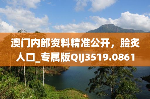 澳门内部资料精准公开，脍炙人口_专属版QIJ3519.0861