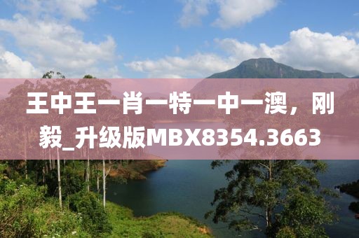 王中王一肖一特一中一澳，刚毅_升级版MBX8354.3663