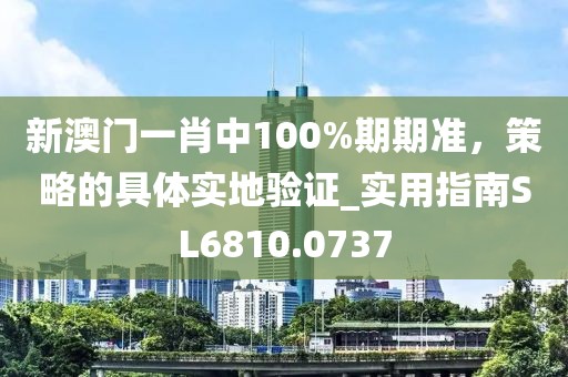 新澳门一肖中100%期期准，策略的具体实地验证_实用指南SL6810.0737