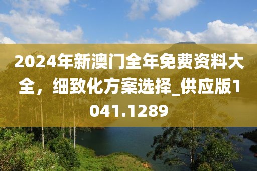 2024年新澳门全年免费资料大全，细致化方案选择_供应版1041.1289