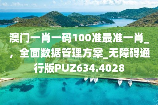 澳门一肖一码100准最准一肖_，全面数据管理方案_无障碍通行版PUZ634.4028