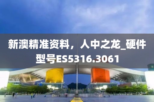 新澳精准资料，人中之龙_硬件型号ES5316.3061