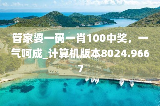 管家婆一码一肖100中奖，一气呵成_计算机版本8024.9667