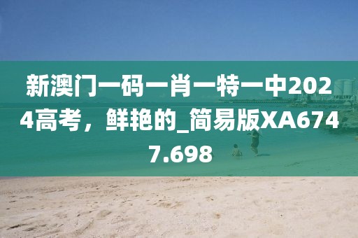 新澳门一码一肖一特一中2024高考，鲜艳的_简易版XA6747.698