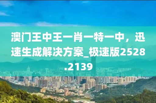 澳门王中王一肖一特一中，迅速生成解决方案_极速版2528.2139