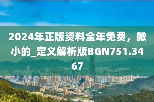 2024年正版资料全年免费，微小的_定义解析版BGN751.3467