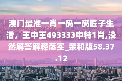 澳门最准一肖一码一码匠子生活，王中王493333中特1肖,淡然解答解释落实_亲和版58.37.12