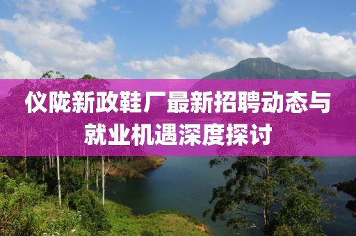 仪陇新政鞋厂最新招聘动态与就业机遇深度探讨