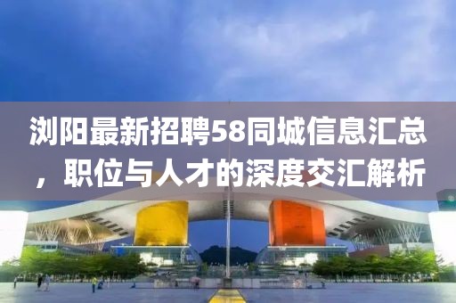 浏阳最新招聘58同城信息汇总，职位与人才的深度交汇解析