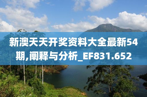 新澳天天开奖资料大全最新54期,阐释与分析_EF831.652