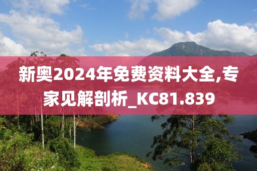 新奥2024年免费资料大全,专家见解剖析_KC81.839
