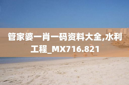管家婆一肖一码资料大全,水利工程_MX716.821