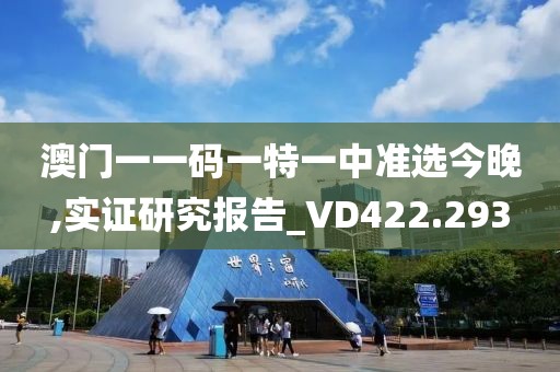 澳门一一码一特一中准选今晚,实证研究报告_VD422.293