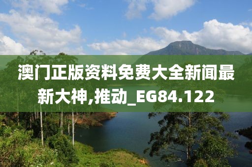 澳门正版资料免费大全新闻最新大神,推动_EG84.122