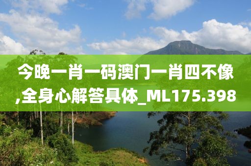 今晚一肖一码澳门一肖四不像,全身心解答具体_ML175.398