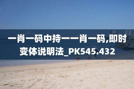 一肖一码中持一一肖一码,即时变体说明法_PK545.432