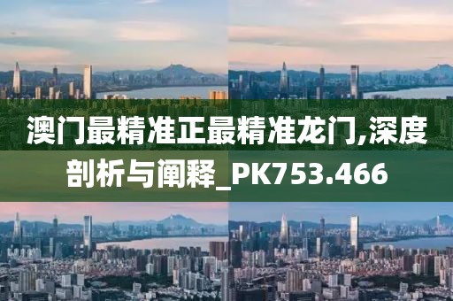 澳门最精准正最精准龙门,深度剖析与阐释_PK753.466