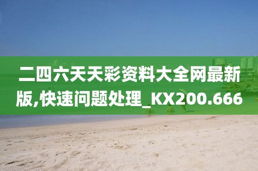 二四六天天彩资料大全网最新版,快速问题处理_KX200.666