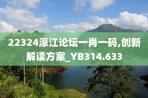 22324濠江论坛一肖一码,创新解读方案_YB314.633
