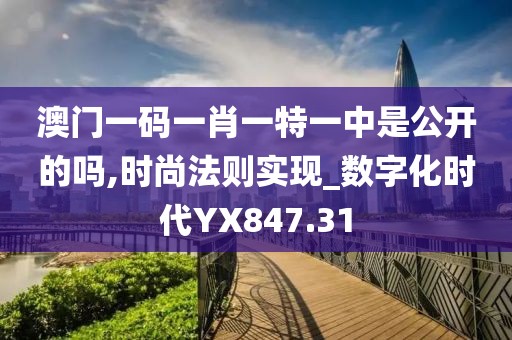 澳门一码一肖一特一中是公开的吗,时尚法则实现_数字化时代YX847.31