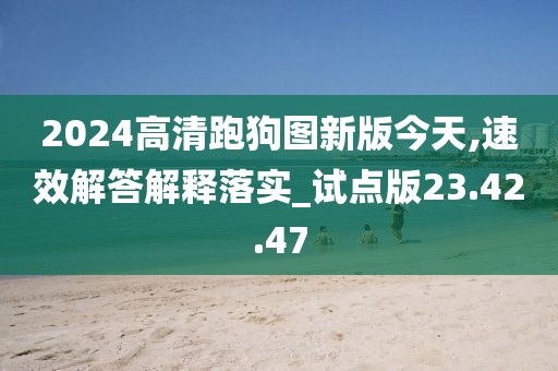 2024高清跑狗图新版今天,速效解答解释落实_试点版23.42.47