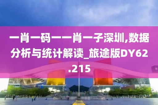 一肖一码一一肖一子深圳,数据分析与统计解读_旅途版DY62.215