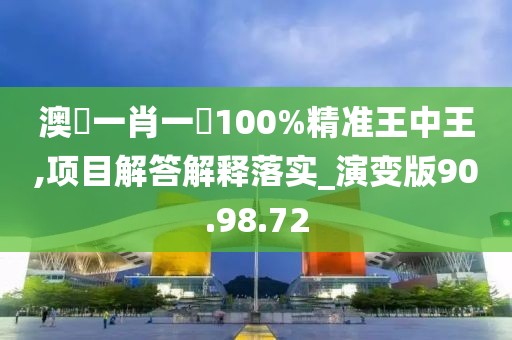 澳門一肖一碼100%精准王中王,项目解答解释落实_演变版90.98.72