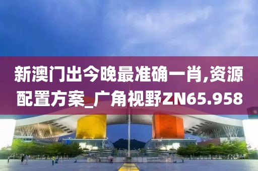 新澳门出今晚最准确一肖,资源配置方案_广角视野ZN65.958
