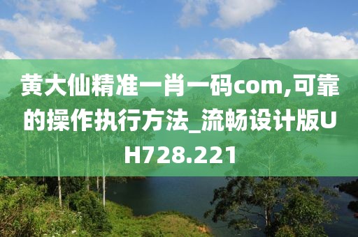 黄大仙精准一肖一码com,可靠的操作执行方法_流畅设计版UH728.221