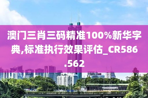 澳门三肖三码精准100%新华字典,标准执行效果评估_CR586.562