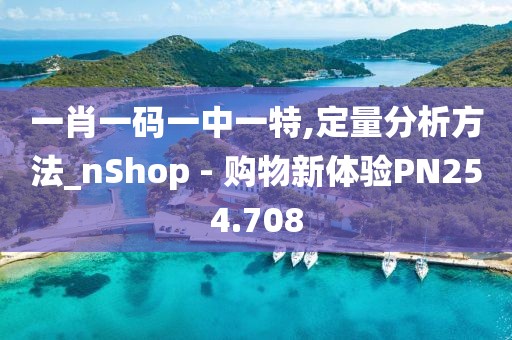 一肖一码一中一特,定量分析方法_nShop - 购物新体验PN254.708