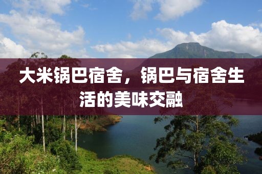 大米锅巴宿舍，锅巴与宿舍生活的美味交融