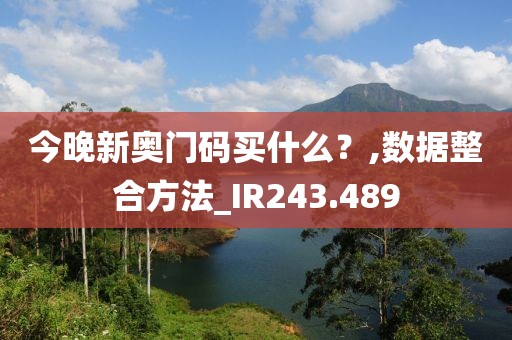 今晚新奥门码买什么？,数据整合方法_IR243.489