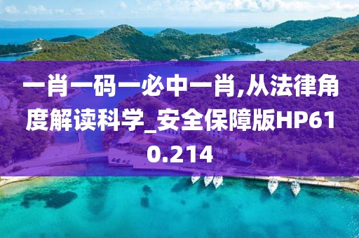 一肖一码一必中一肖,从法律角度解读科学_安全保障版HP610.214