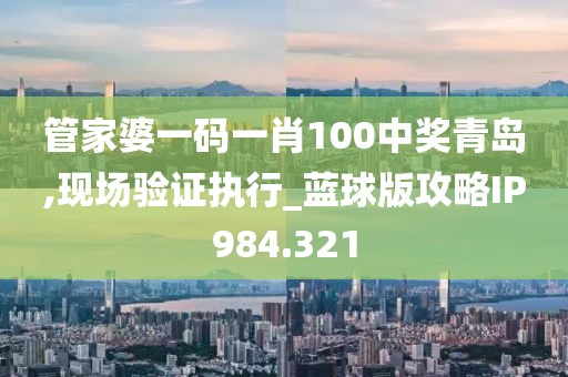 管家婆一码一肖100中奖青岛,现场验证执行_蓝球版攻略IP984.321