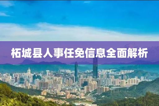 柘城县人事任免信息全面解析