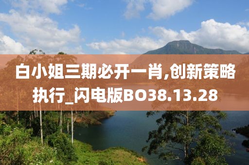 白小姐三期必开一肖,创新策略执行_闪电版BO38.13.28
