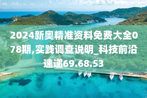2024新奥精准资料免费大全078期,实践调查说明_科技前沿速递69.68.53